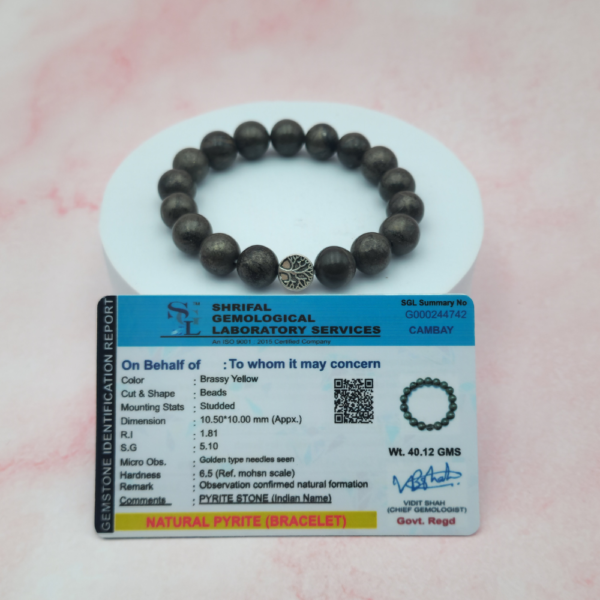 Certified Premium Pyrite Bracelet